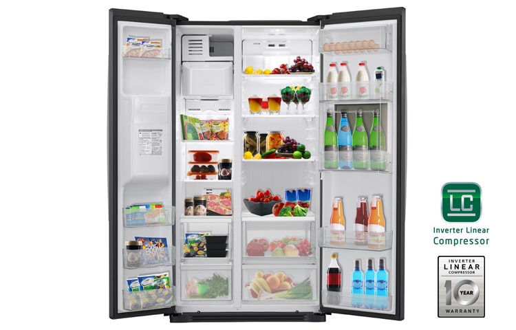 LG 175cm | 507L | A+ | Total no Frost | Kompresor liniowy | Kostkarka automatyczna | Minibar , GSP325WBCV